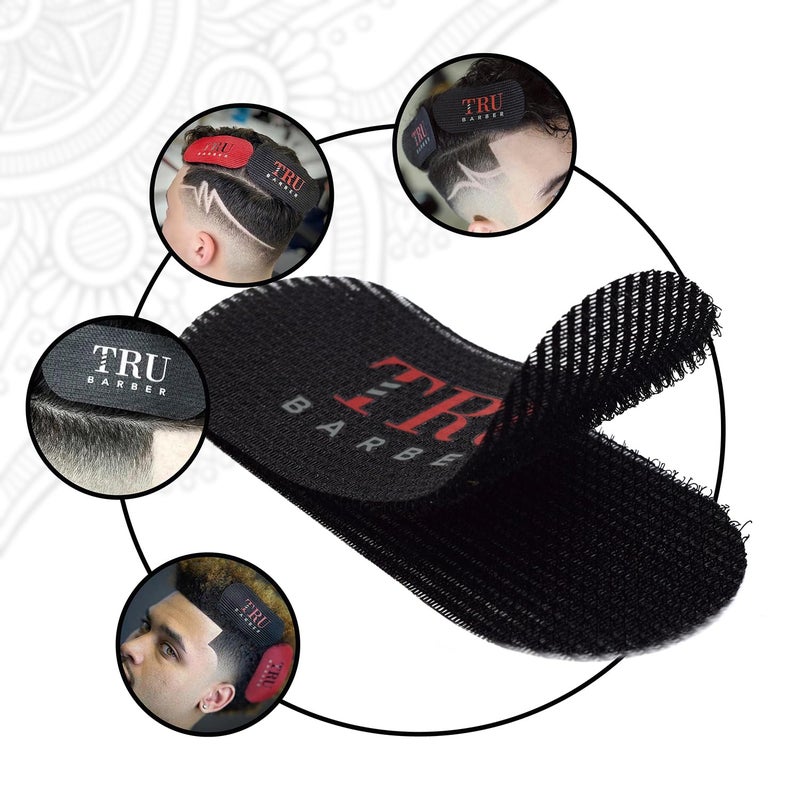 TRU BARBER HAIR GRIPPERS Â® BUNDLE PACK 6 PCS for Men and Women - Salon and Barber, Hair Clips for Styling, Hair holder Grips (Black/Red) - Image 3